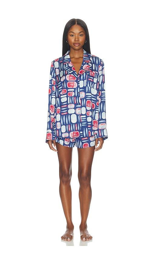 show me your mumu beauty sleep pj set in blue.