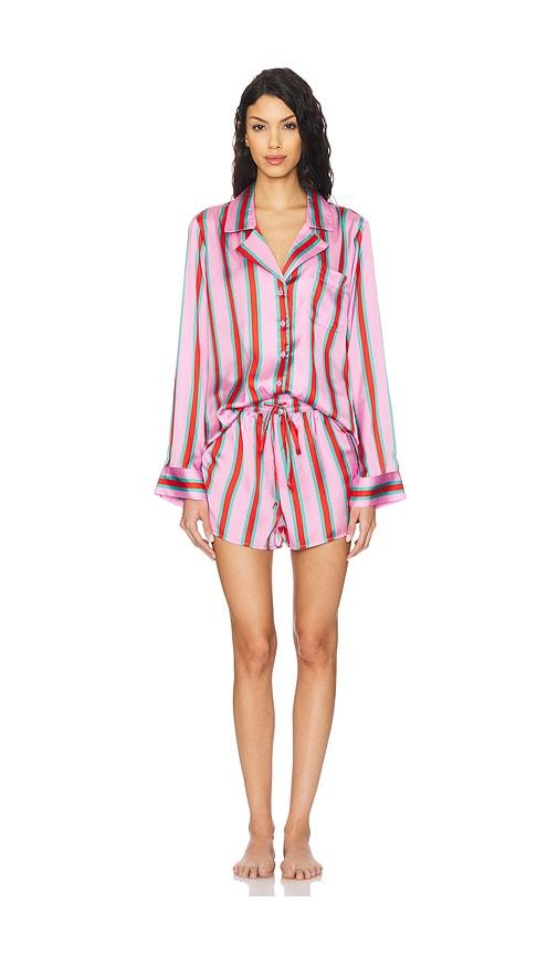 show me your mumu beauty sleep pj set in pink,red,green.