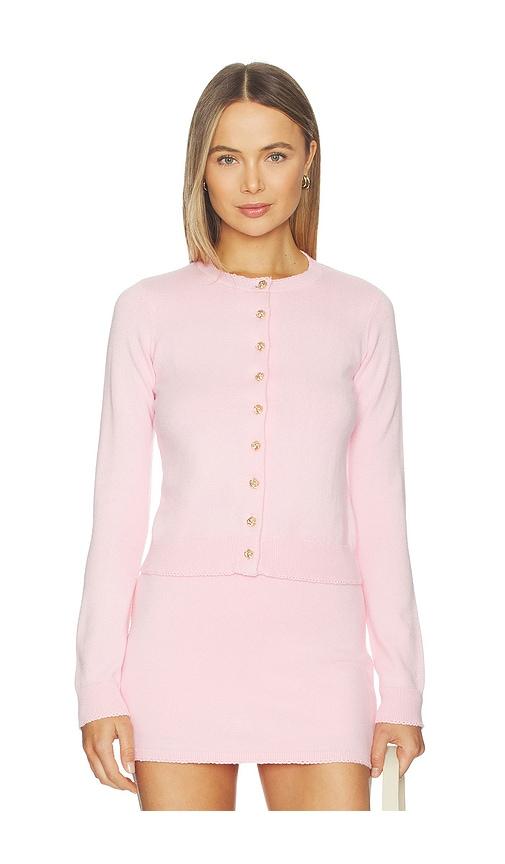 show me your mumu cafe cardigan in pink.