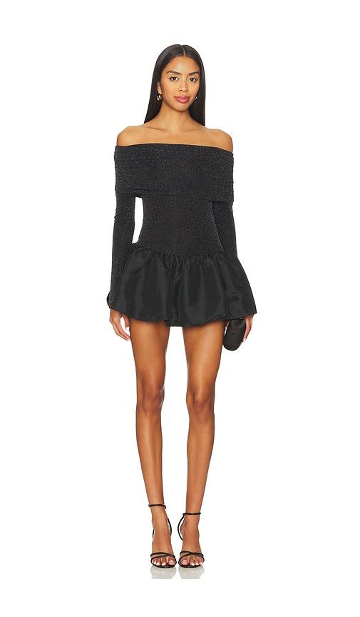 show me your mumu charlize mini dress in black.