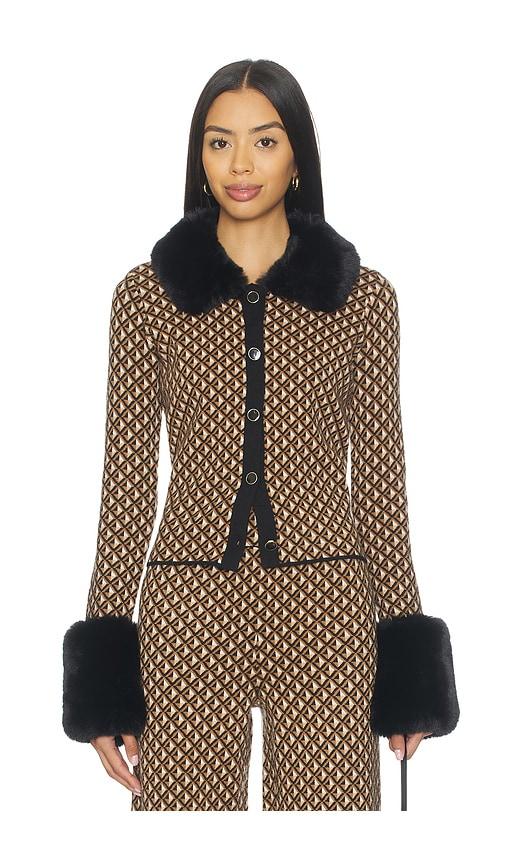 show me your mumu chateau cardigan in brown.