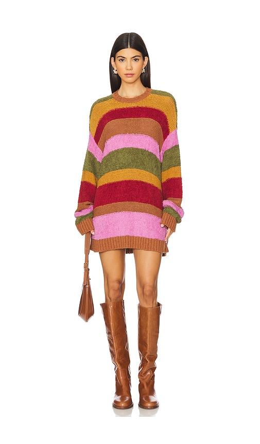 show me your mumu chilly sweater in pink,burnt orange.