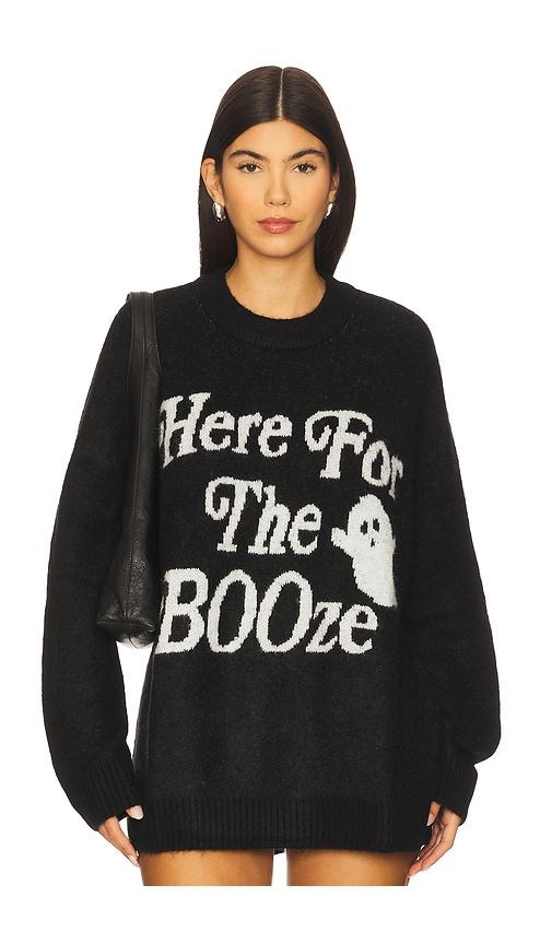 show me your mumu classic crewneck sweater in black.