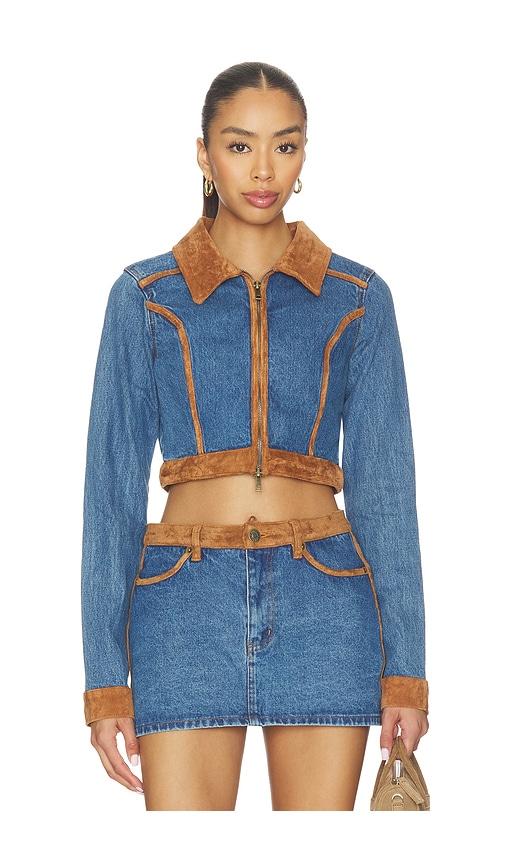 show me your mumu dawson jacket in blue.