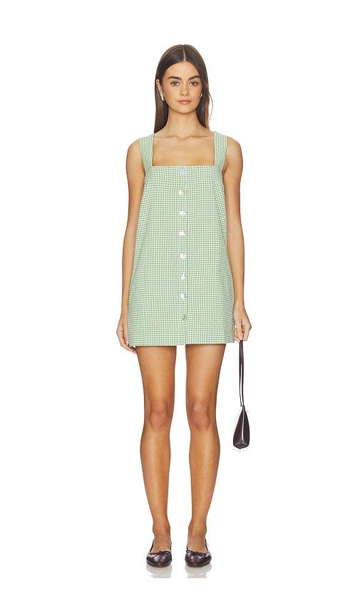 show me your mumu everly mini dress in green.