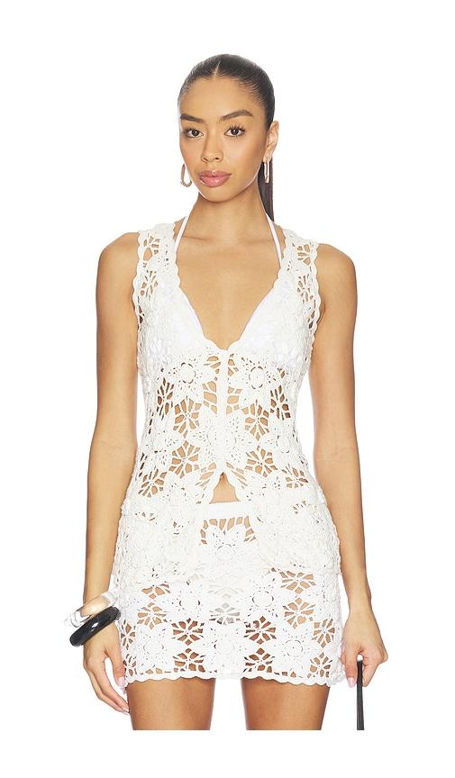 show me your mumu heatwave vest top in ivory.