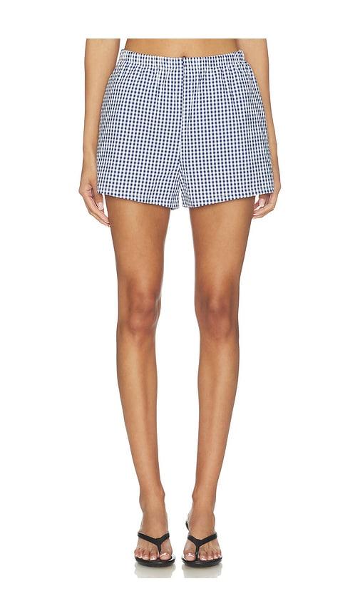 show me your mumu hendrix dolphin shorts in blue.