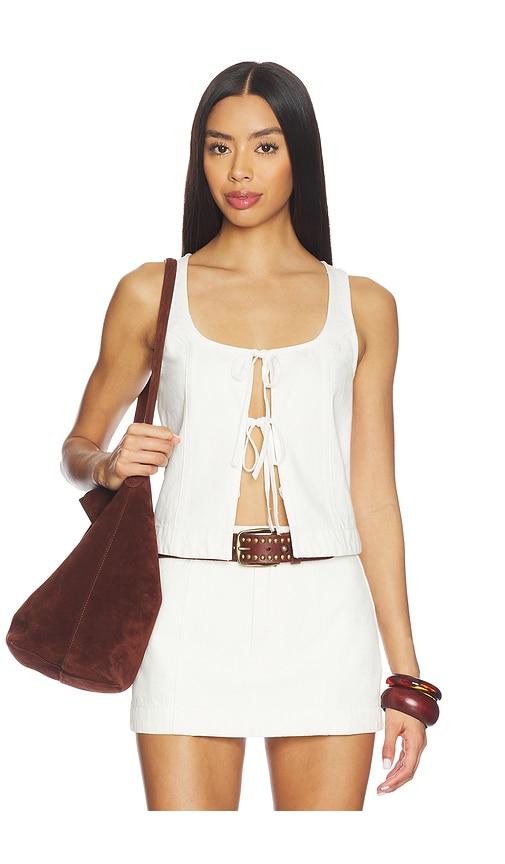 show me your mumu lena tie tank in white.
