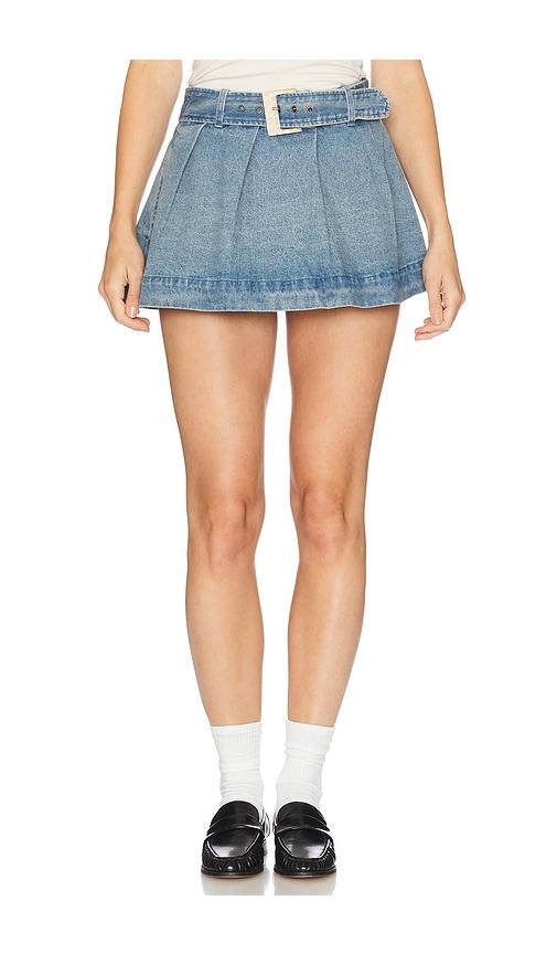 show me your mumu lohan mini skort in blue.