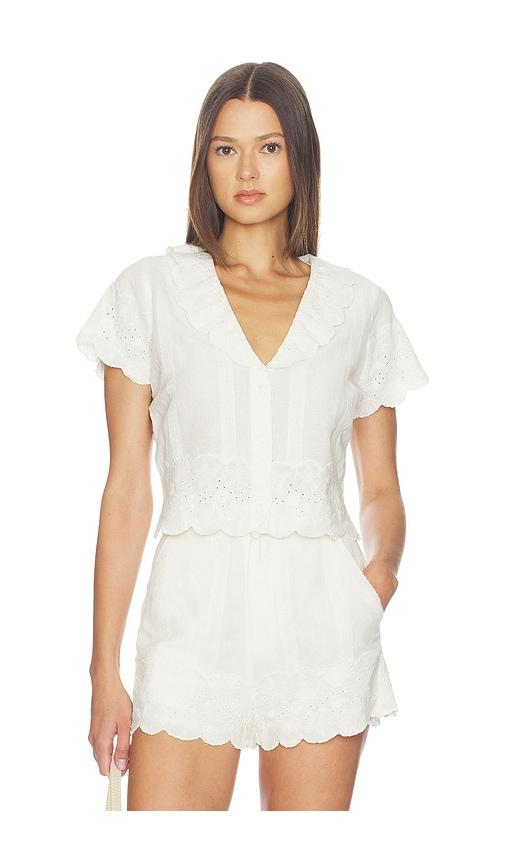 show me your mumu lyla top in white eyelet embroidery in white.