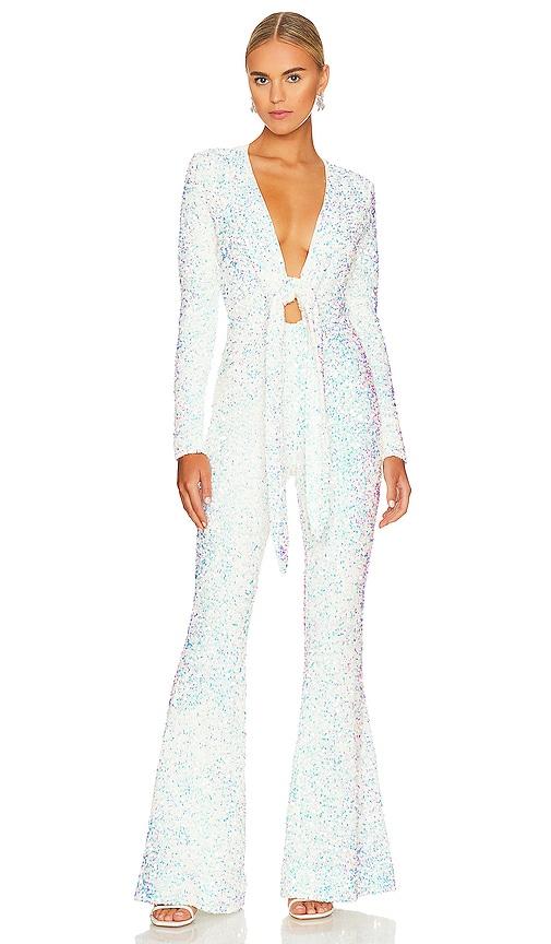 show me your mumu martina jumpsuit in white.