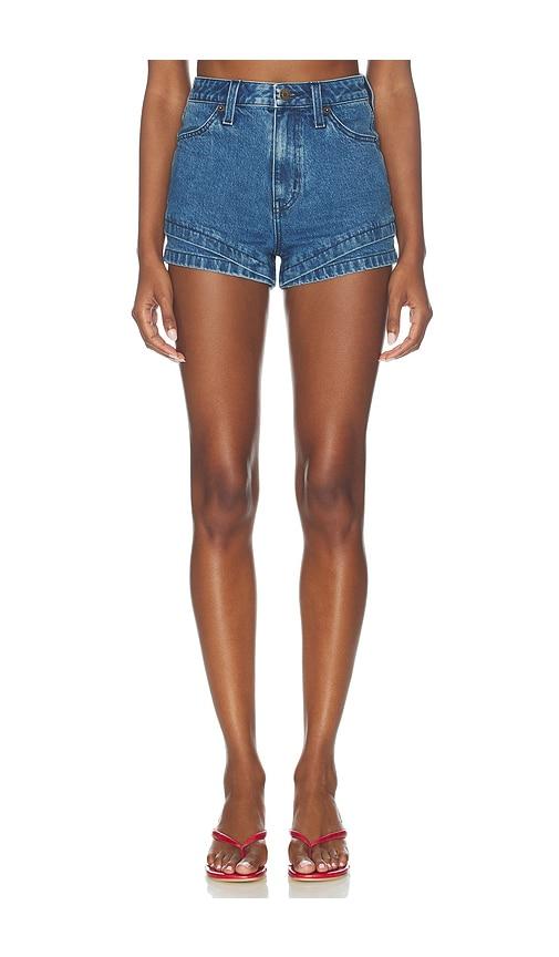 show me your mumu miami hot shorts in blue.