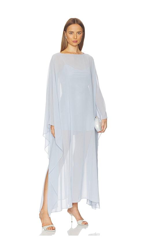 show me your mumu olsen maxi dress in baby blue.