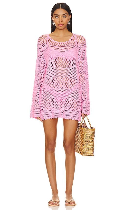 show me your mumu paula pullover coverup in pink.