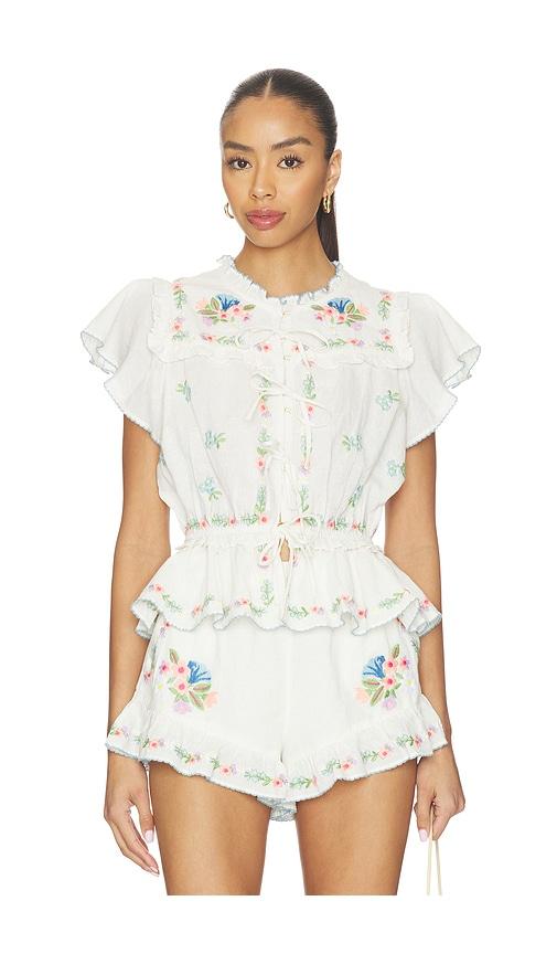 show me your mumu romey top in ivory.