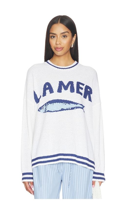 show me your mumu settle in sweater in blue.