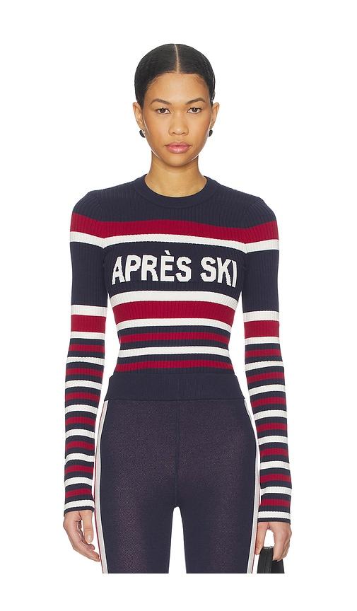 show me your mumu slopes sweater in navy.