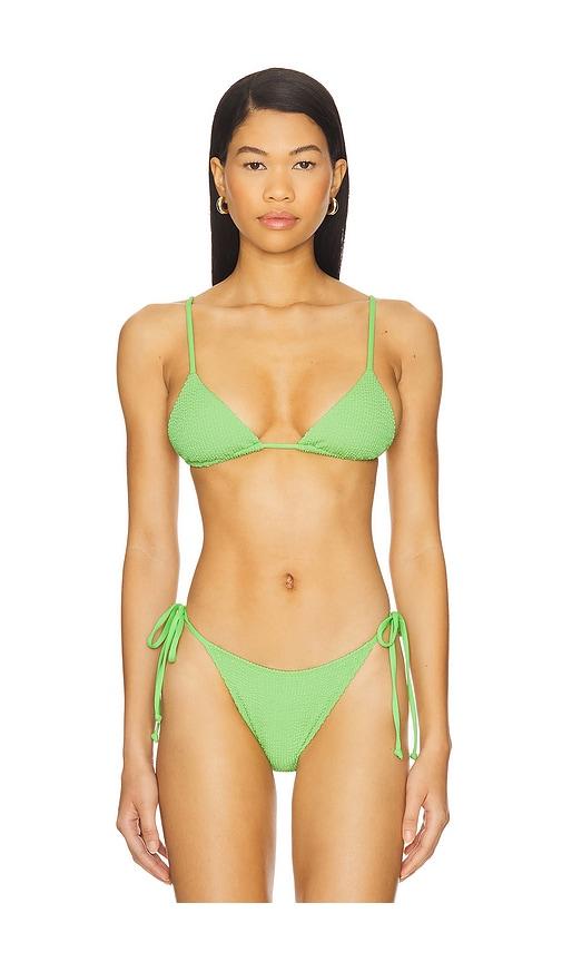 show me your mumu tanning mojito bikini top in green.