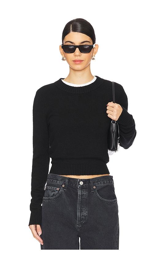 show me your mumu tuck in sweater in black.
