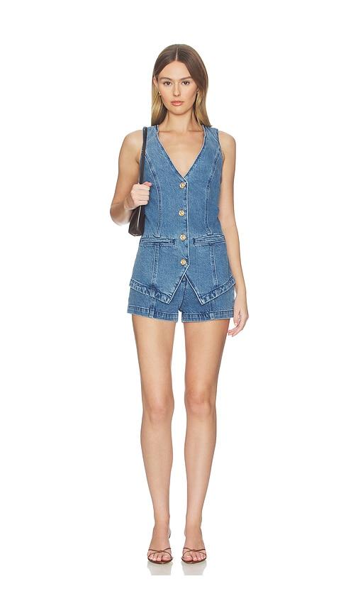 show me your mumu venture out romper in blue.
