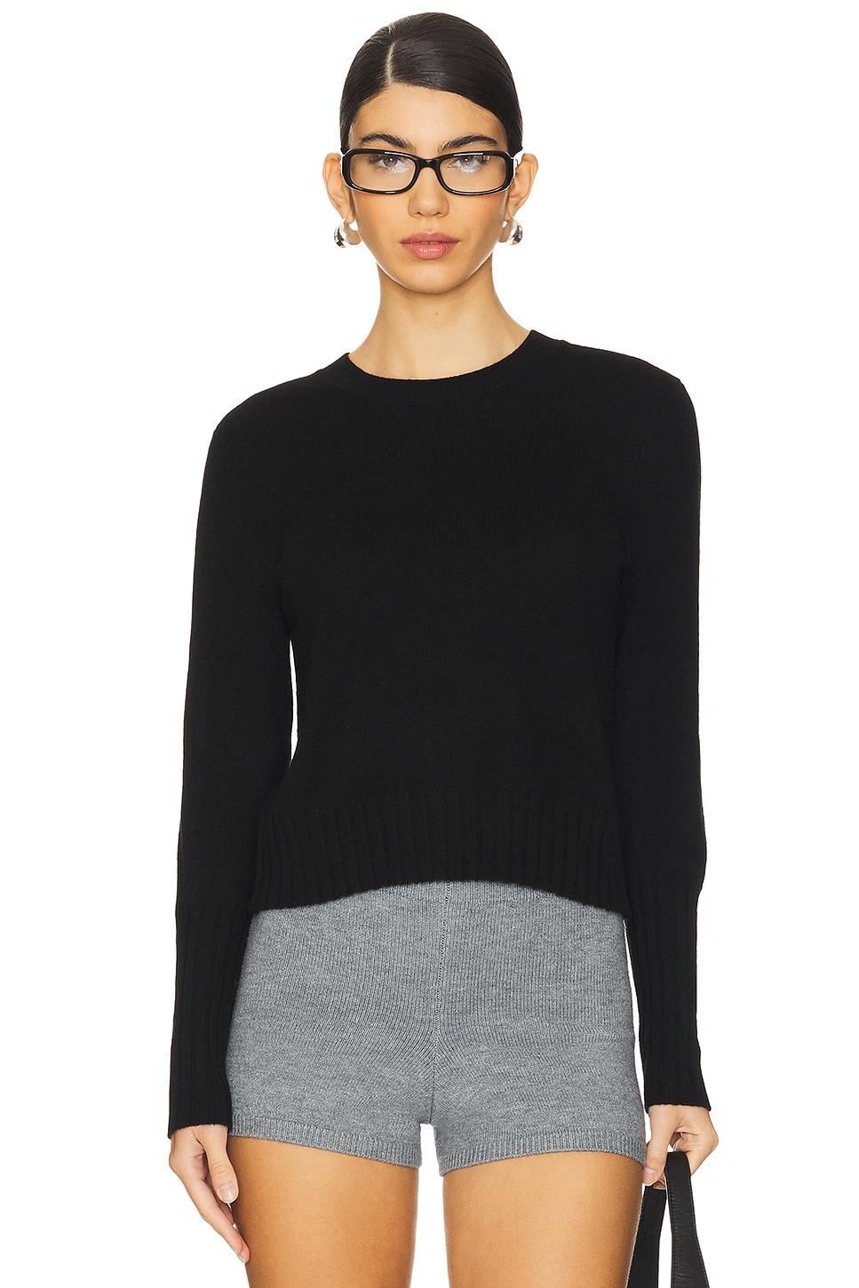 shrunken crew cashmere top