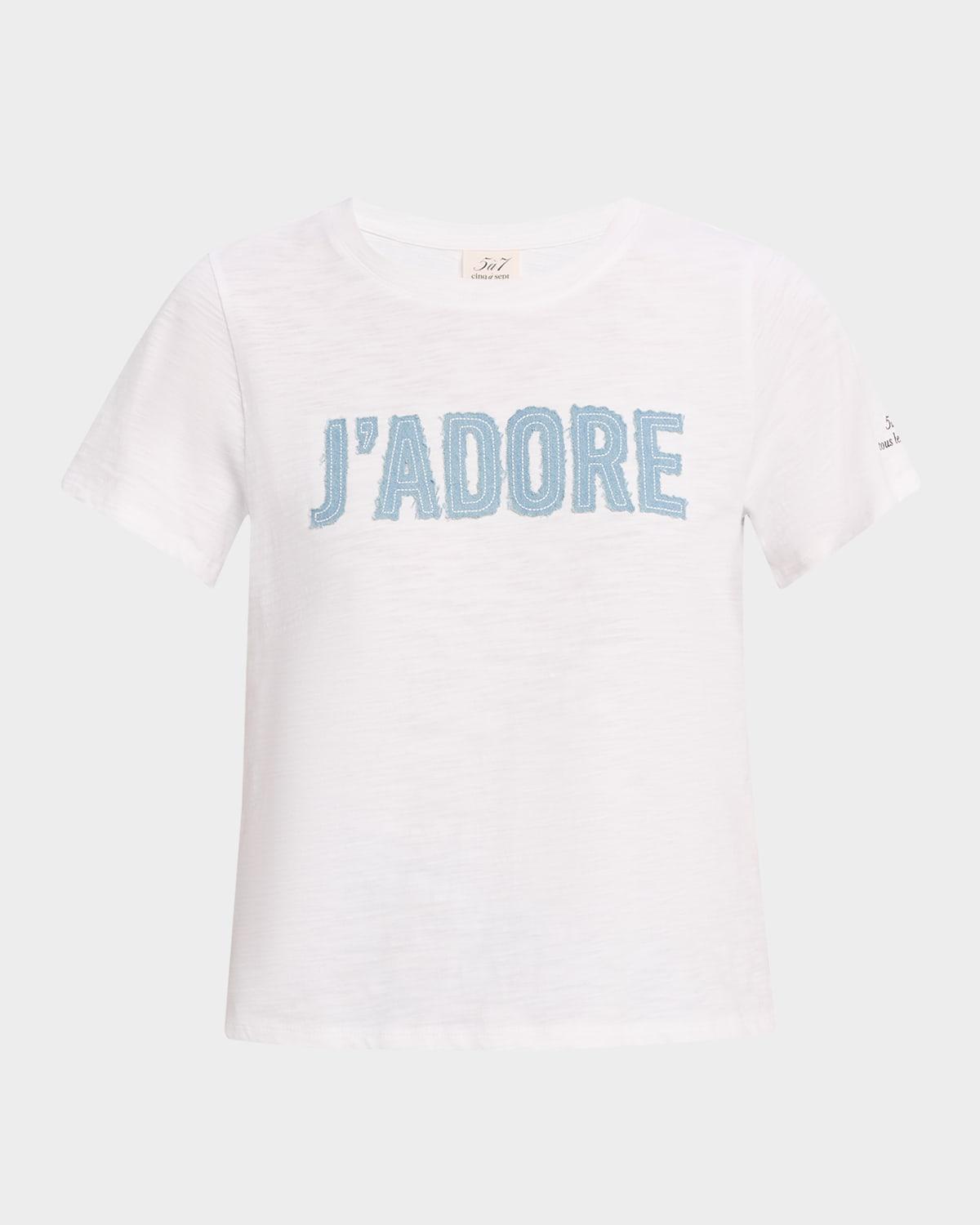 shrunken denim j'adore tee