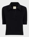 shrunken jo cashmere polo sweater