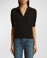 shrunken jo cashmere polo sweater