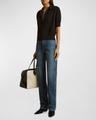 shrunken jo cashmere polo sweater