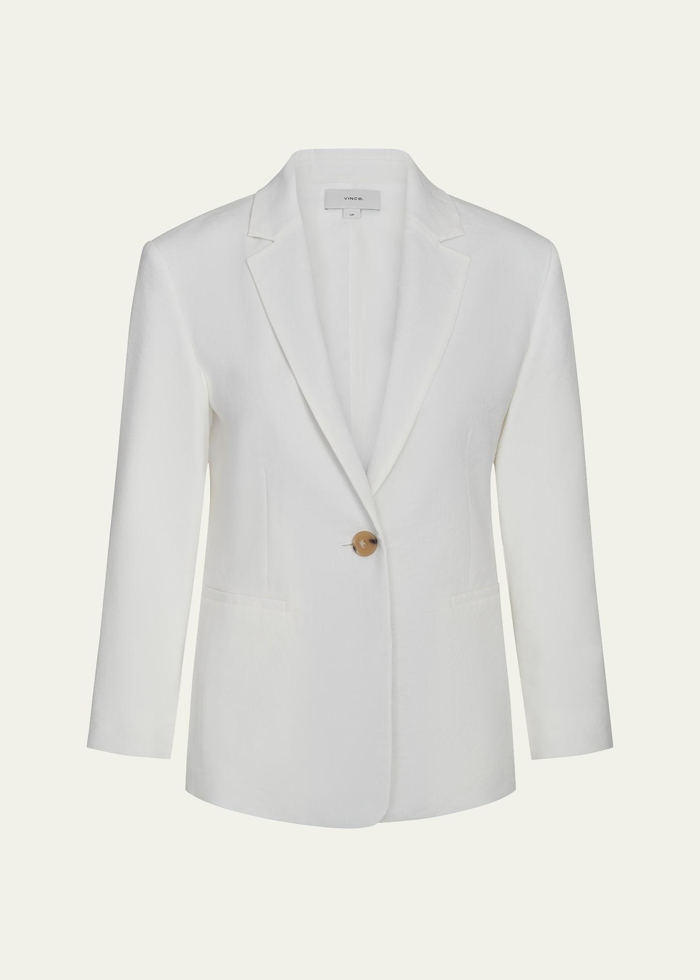 shrunken linen blazer