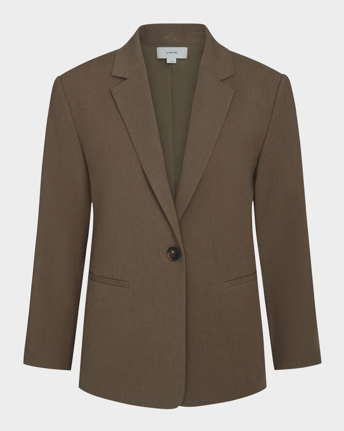 shrunken linen blazer