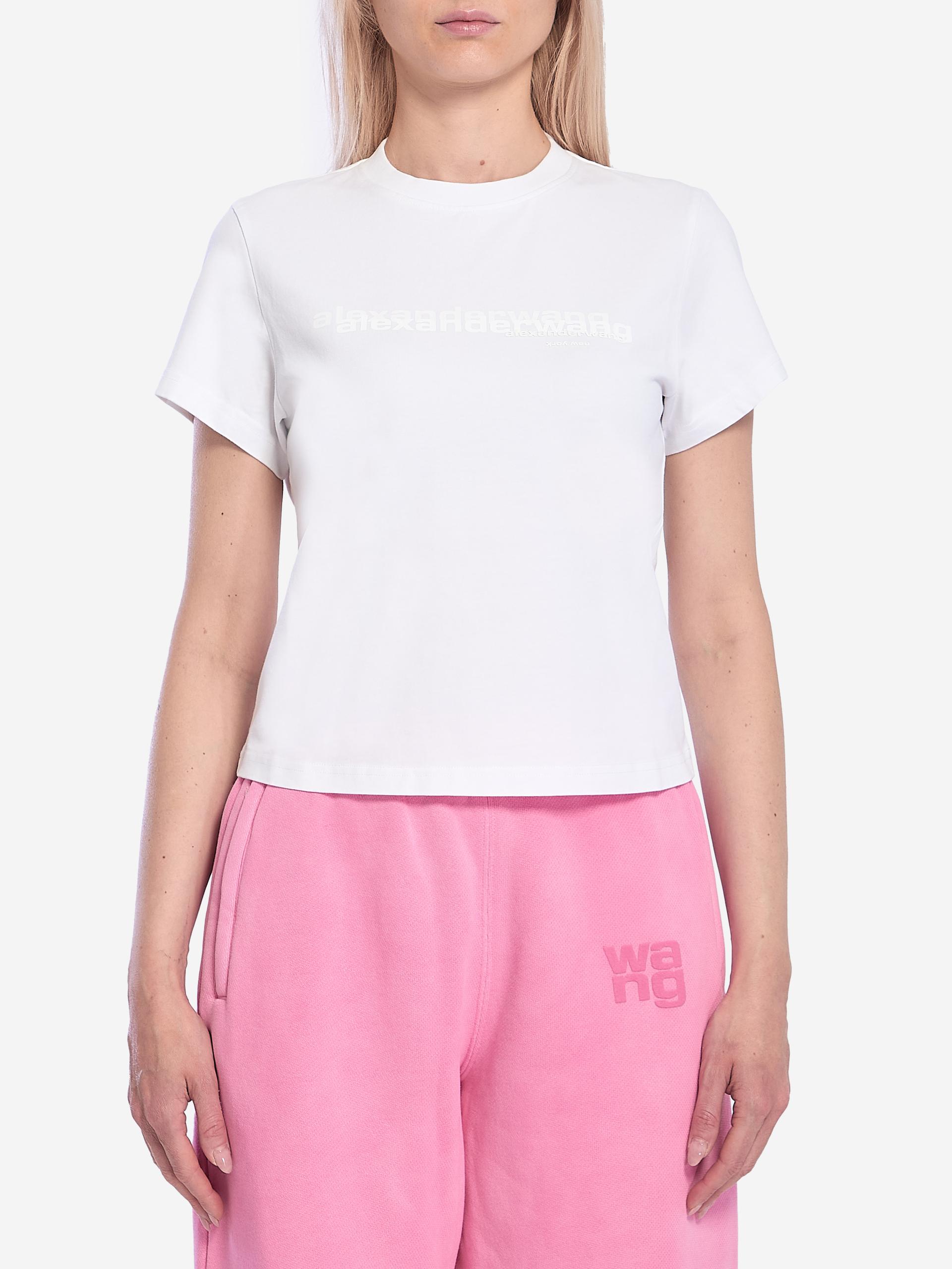 shrunken logo tshirt