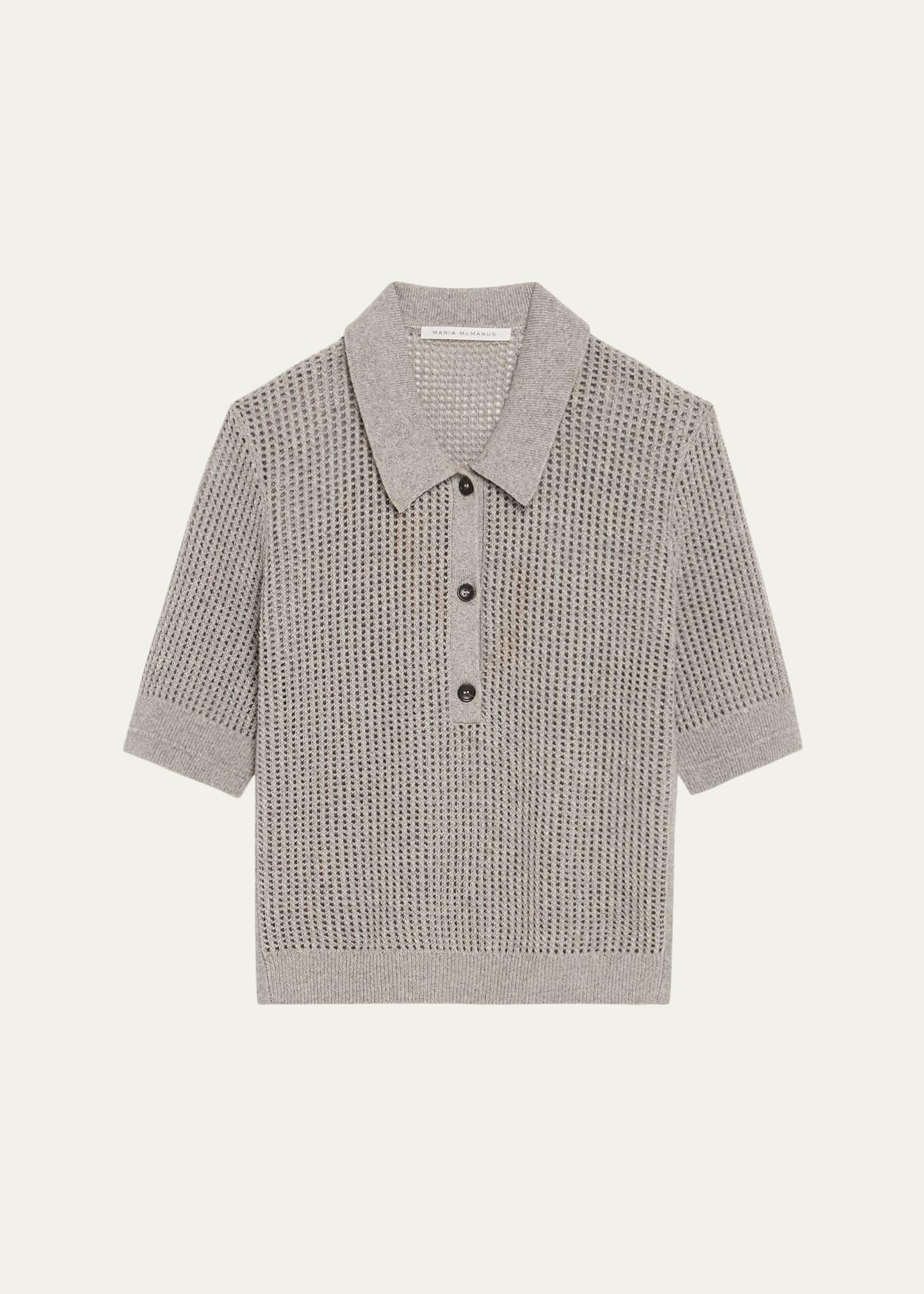 shrunken mesh polo