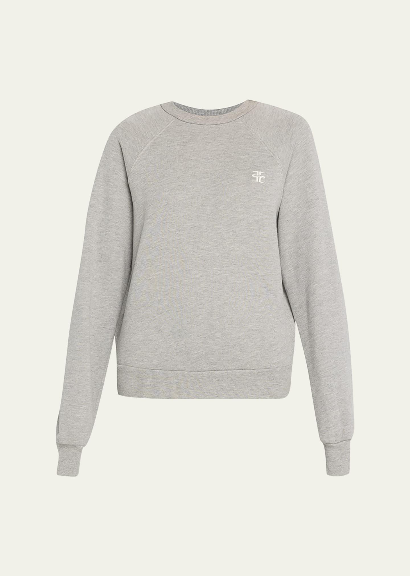 shrunken raglan-sleeve sweatshirt