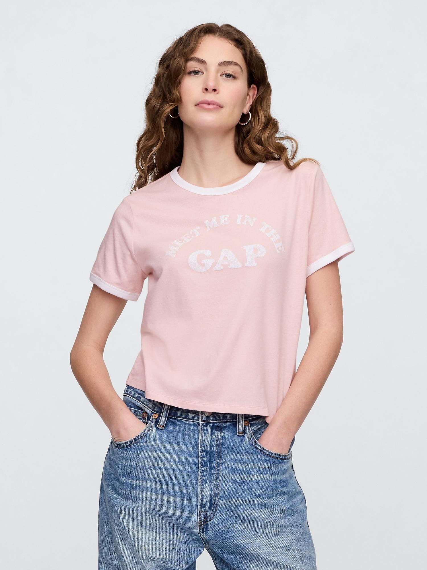 shrunken ringer graphic t-shirt