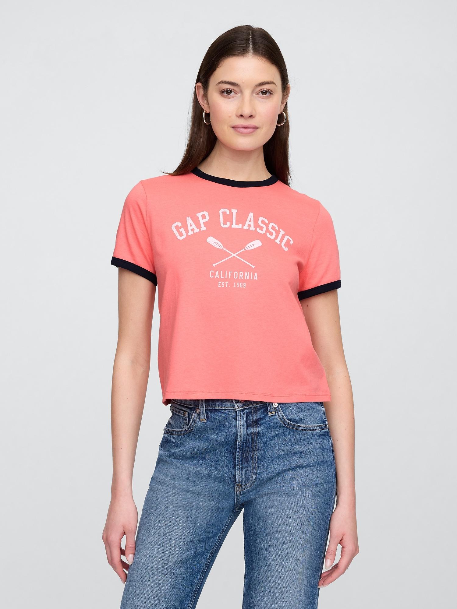 shrunken ringer graphic t-shirt