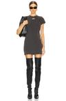 shrunken tee mini dress with blade logo