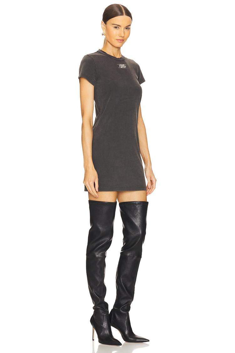 shrunken tee mini dress with blade logo