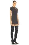 shrunken tee mini dress with blade logo