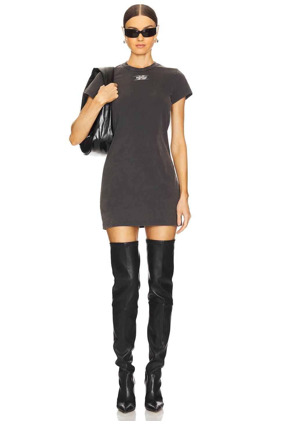 shrunken tee mini dress with blade logo