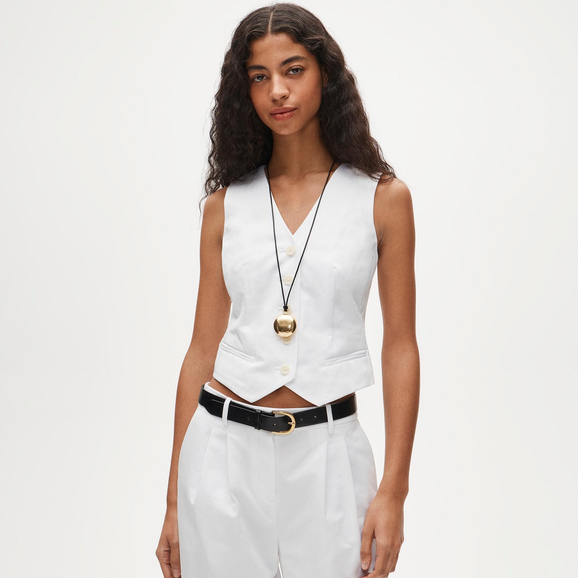 shrunken v-neck vest top
