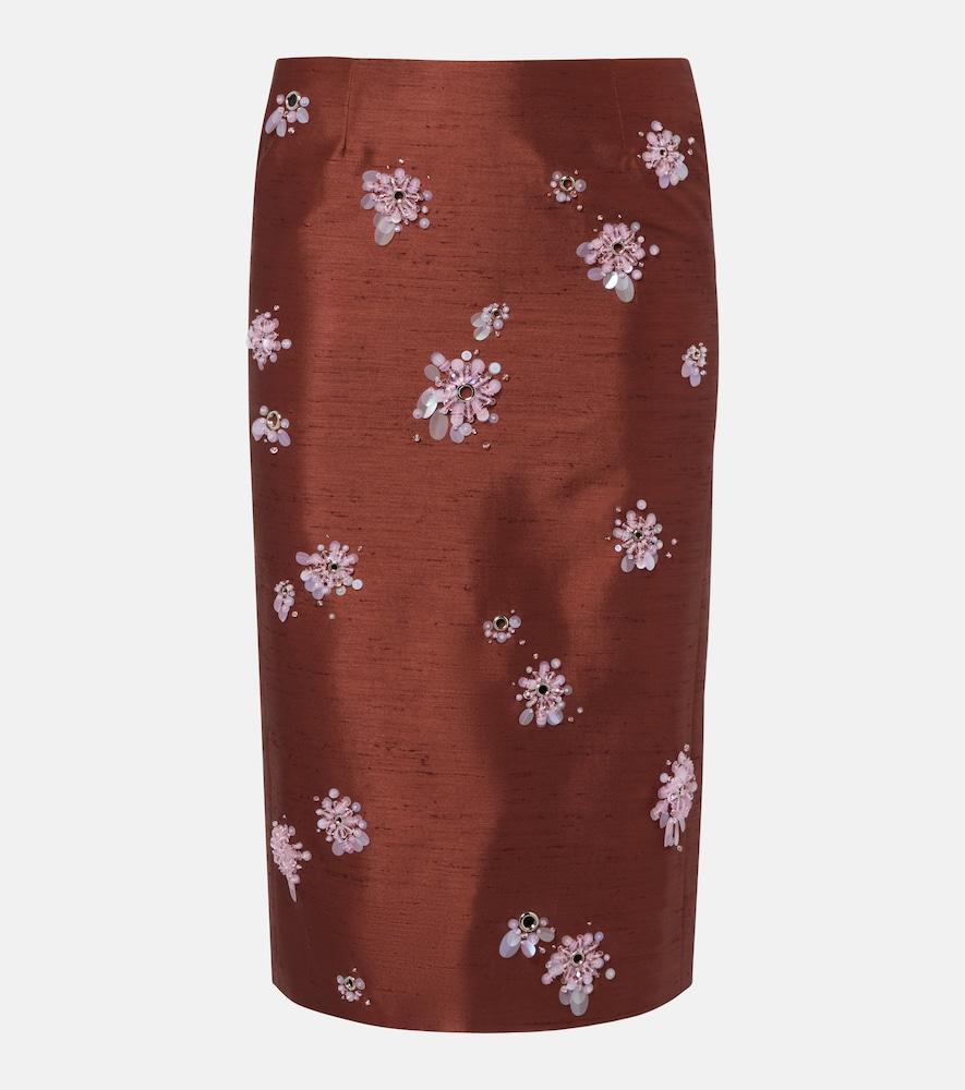 shushu/tong embellished slip skirt