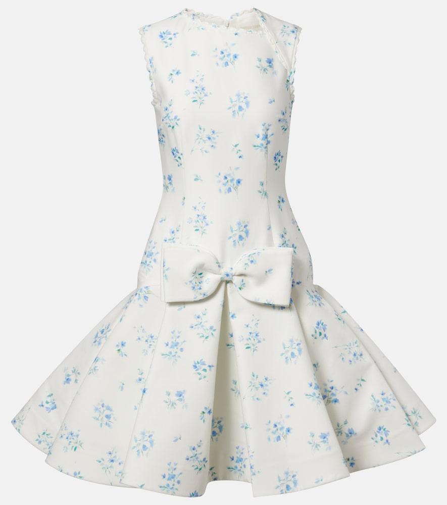 shushu/tong floral cotton and silk minidress