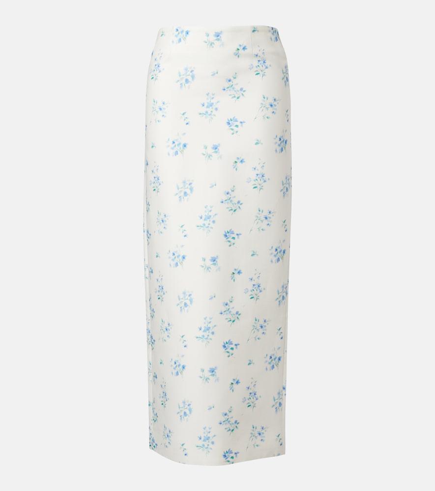 shushu/tong floral cotton and silk slip skirt