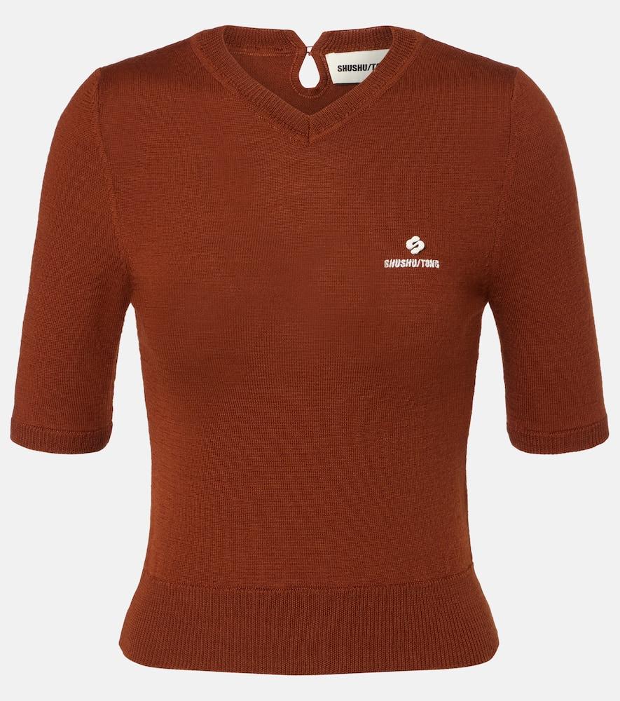 shushu/tong knitted wool top