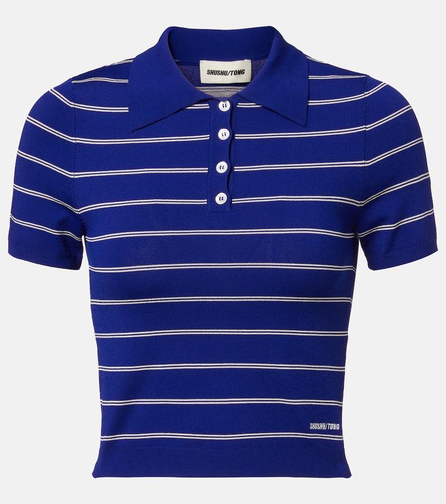 shushu/tong striped polo shirt