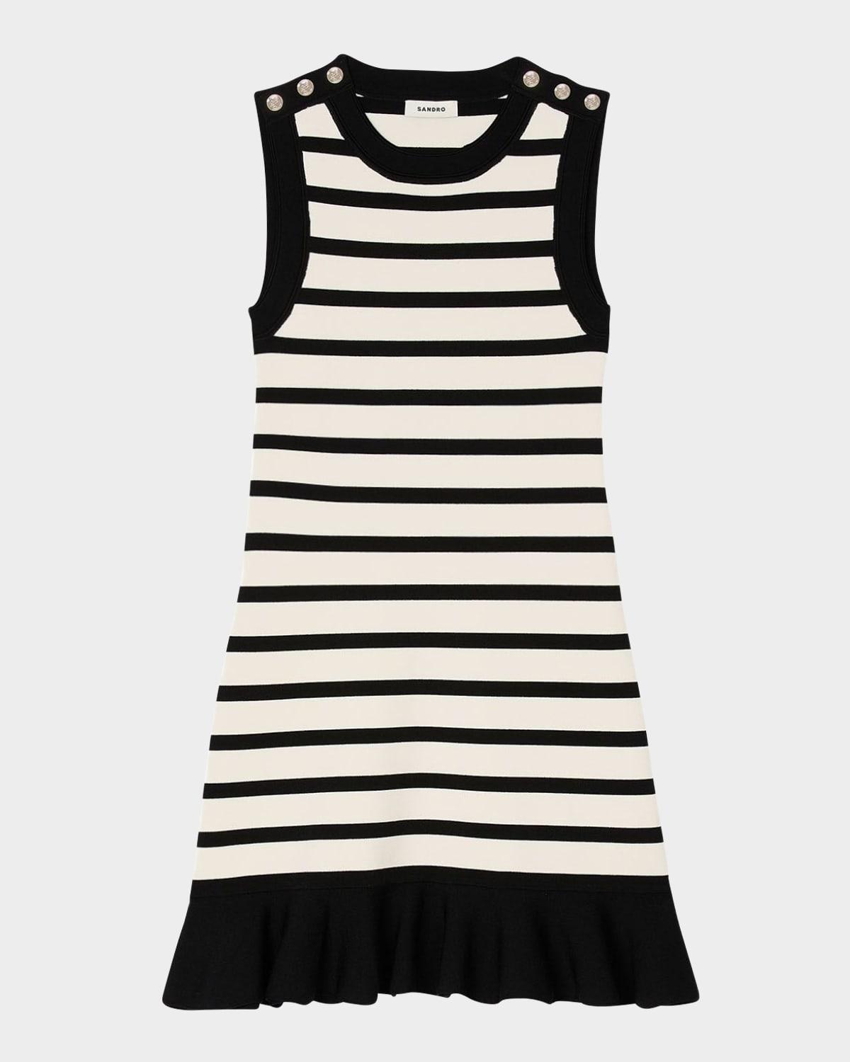 sicilia striped knit mini dress