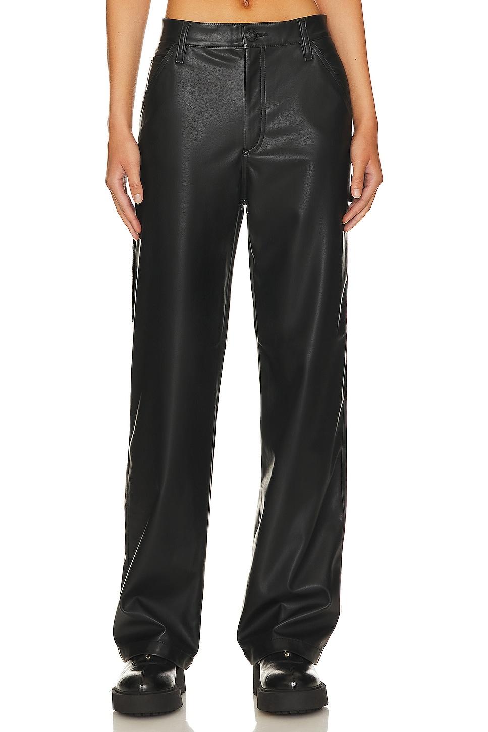 sid faux leather carpenter pant