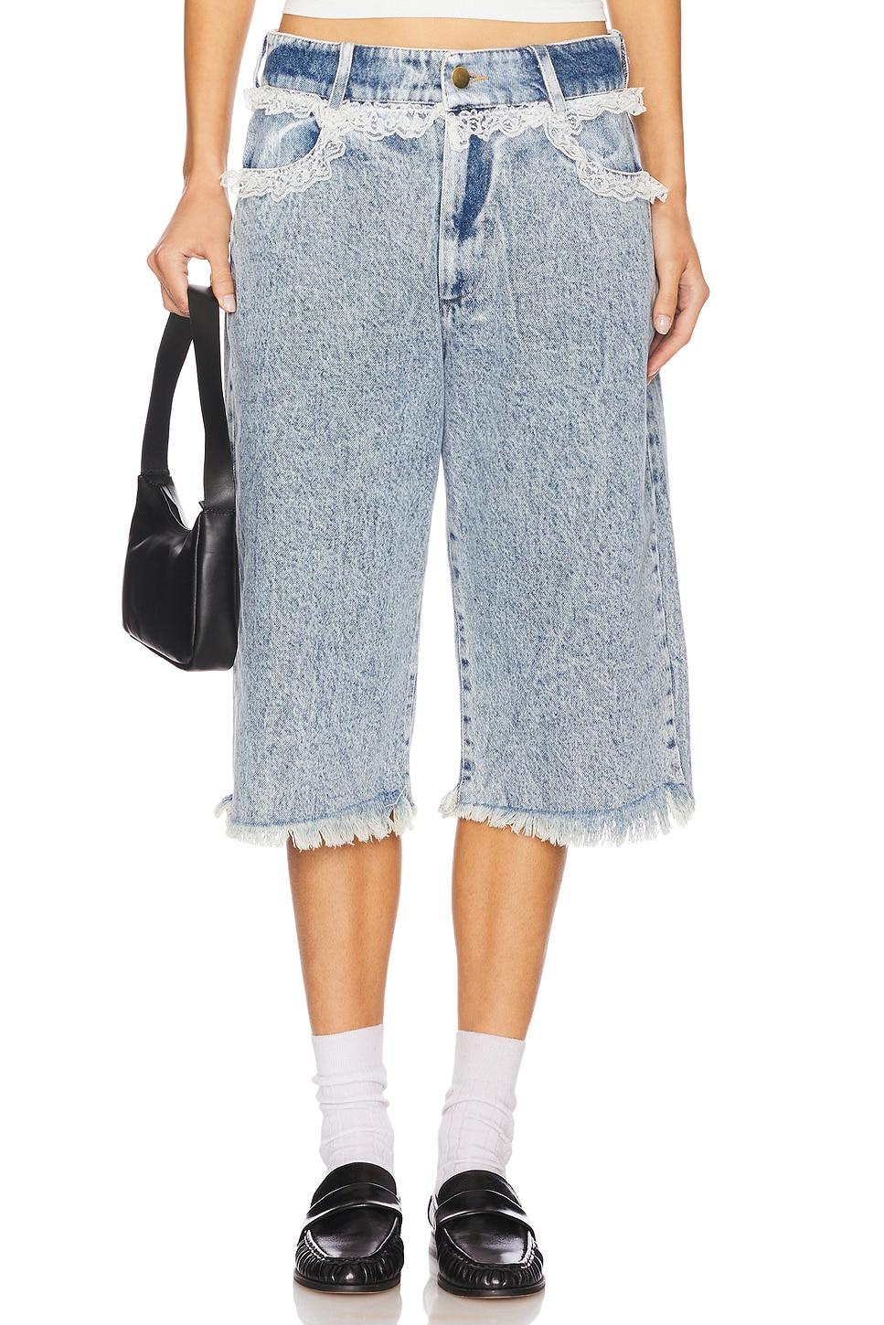 sid lace trim long shorts