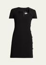 side button mini dress
